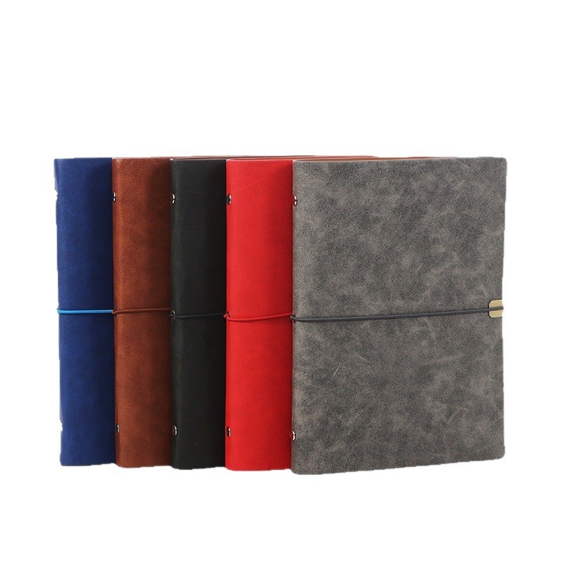 भिन्टेज PU लेदर 6‑Ring Binder नोटबुक